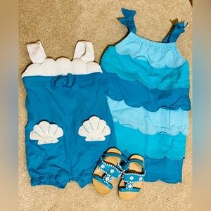 Gymboree girls Seashell Matching Set Size 12-18 Months